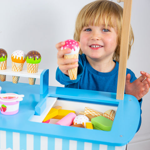Ice Cream Cart-Bigjigs Toys,Dropship,Imaginative Play,Role Play,Wooden Toys-Learning SPACE