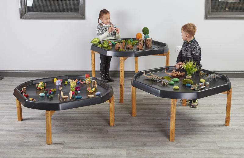 Indoor Wooden Tuff Spot Stands (3Pk)-Cosy Direct,Tuff Tray,Wellbeing Furniture-Learning SPACE