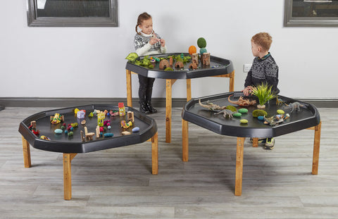 Indoor Wooden Tuff Spot Stands (3Pk)-Cosy Direct,Tuff Tray,Wellbeing Furniture-Learning SPACE