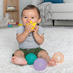 Infantino Lights & Sounds Multi Sensory Balls Set-Baby & Toddler Gifts,Baby Cause & Effect Toys,Baby Sensory Toys,Baby Toys,Gifts For 1 Year Olds,Gifts For 3-6 Months,Gifts For 6-12 Months Old,Sensory Balls,Sensory Light Up Toys,Tactile Toys & Books,Teether-Learning SPACE