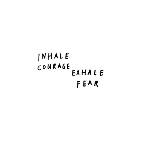 Inhale Courage Exhale Fear - Wall Decal-Calmer Classrooms,Classroom Displays,Helps With,Playground Wall Art & Signs,Primary Books & Posters,Sensory Wall Panels & Accessories,Sticker,Wall & Ceiling Stickers-Learning SPACE