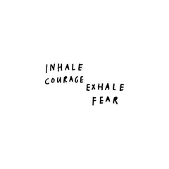 Inhale Courage Exhale Fear - Wall Decal-Calmer Classrooms,Classroom Displays,Helps With,Playground Wall Art & Signs,Primary Books & Posters,Sensory Wall Panels & Accessories,Sticker,Wall & Ceiling Stickers-Learning SPACE