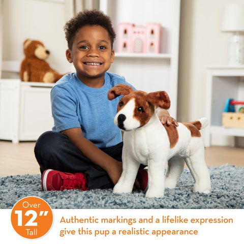 Jack Russell Terrier Dog Giant Stuffed Animal-Baby Soft Toys,Calming & Anxiety,Calming and Relaxation,Comfort Toys,Dolls & Doll Houses,Games & Toys,Gifts For 3-5 Years Old,Imaginative Play,Nurture Room,Plush-Learning SPACE