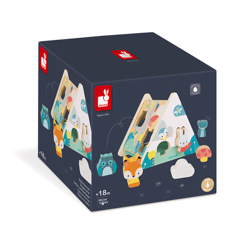 Janod Pure Shape Sorter Wooden Baby Toddler Toy-Baby & Toddler Gifts,Baby Wooden Toys,Fine Motor Skills,Games & Toys,Gifts For 1 Year Olds,Gifts For 2-3 Years Old,Gifts For 6-12 Months Old,Stacking Toys & Sorting Toys,Wooden Toys-Learning SPACE