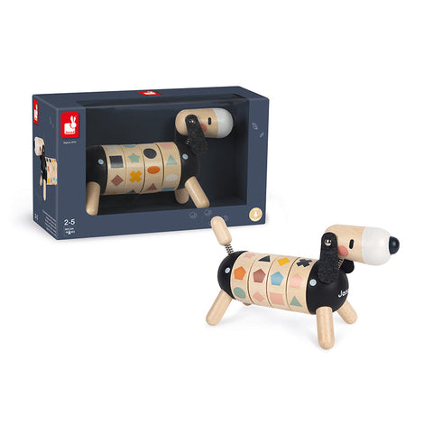 Janod Sweet Cocoon Shapes And Colours Dog-Baby Wooden Toys,Discontinued,Games & Toys,Gifts For 2-3 Years Old,Janod Toys,Shape & Space & Measure,Stacking Toys & Sorting Toys,Wooden Toys-Learning SPACE