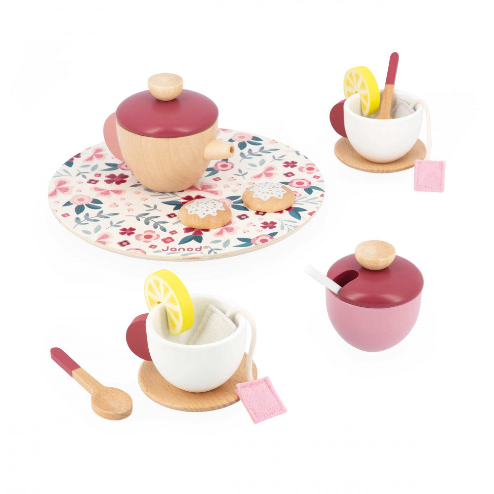 Janod Twist - Tea Set-Games & Toys,Imaginative Play,Janod Toys,Kitchens & Shops & School,Play Kitchen Accessories,Role Play,Wooden Toys-Learning SPACE