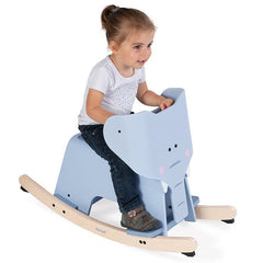 Janod Wooden Rocking Elephant with removable protection, for baby and toddler-Rocking Horses & Animals-Baby & Toddler Gifts, Baby Ride On's & Trikes, Early Years. Ride On's. Bikes. Trikes, Janod Toys, Ride On's. Bikes & Trikes, Rocking-Learning SPACE