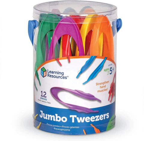 Jumbo Tweezers™ (12 Pack)-Additional Need,Early Science,Fine Motor Skills,Helps With,Learning Resources,S.T.E.M,Stock-Learning SPACE