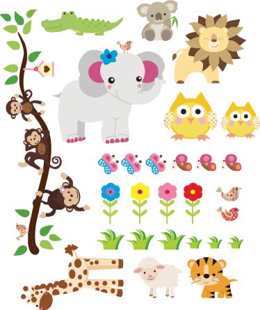 Jungle Wall Sticker-Dropship,Nature Sensory Room,Sticker,Wall & Ceiling Stickers,Wall Decor-65x78 cm-A3558S-Learning SPACE