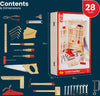 Junior Kids Wooden Tool Box with 28 Functional Tools-Bigjigs Toys,Calmer Classrooms,Engineering & Construction,Gifts For 3-5 Years Old,Gifts for 5-7 Years Old,S.T.E.M,SCOTEXCEL,Stock,Technology & Design-Learning SPACE