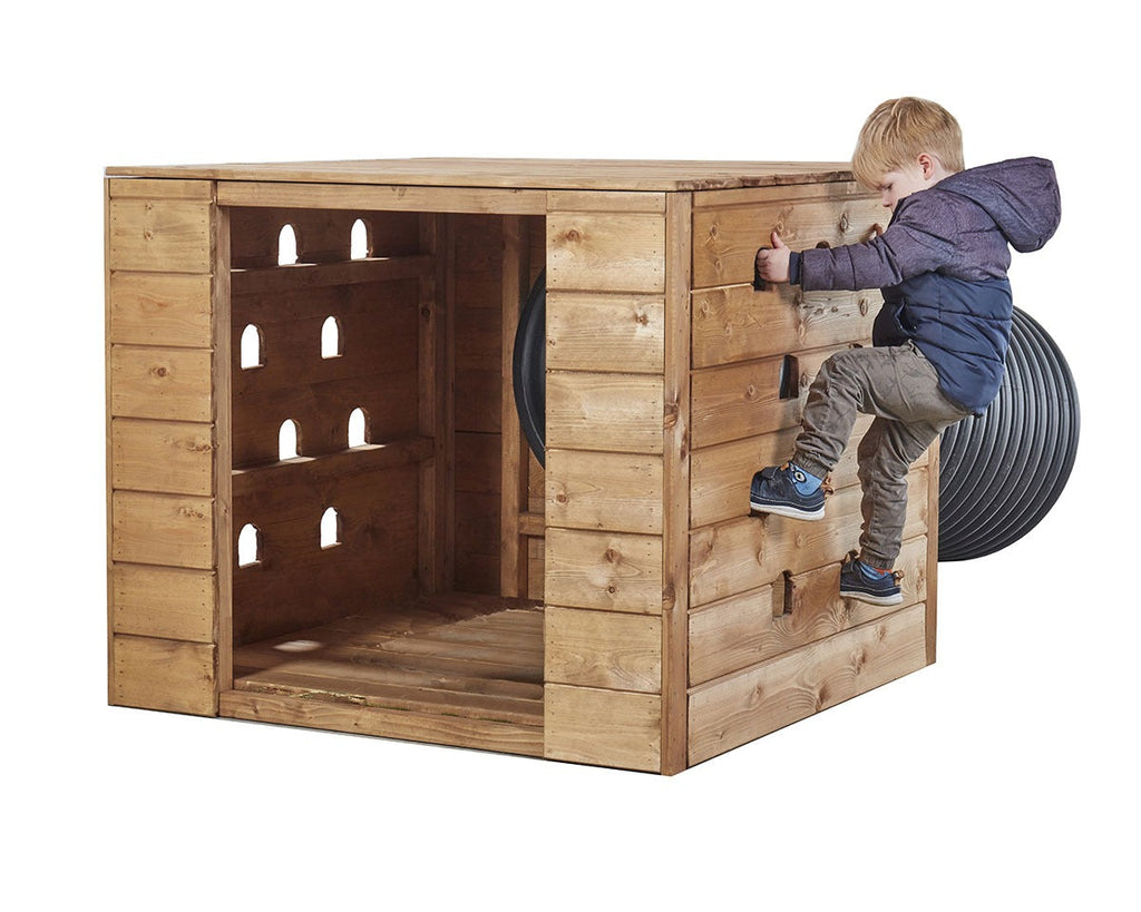 Kendray Super Sized Climbing and Play Cube-Cosy Direct,Forest School & Outdoor Garden Equipment,Outdoor Climbing Frames,Outdoor Dens,Playground,Playground Equipment,Sensory Dens-Learning SPACE