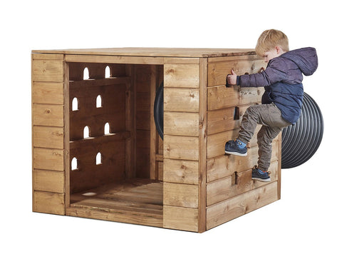 Kendray Super Sized Climbing and Play Cube-Cosy Direct,Forest School & Outdoor Garden Equipment,Outdoor Climbing Frames,Outdoor Dens,Playground,Playground Equipment,Sensory Dens-Learning SPACE