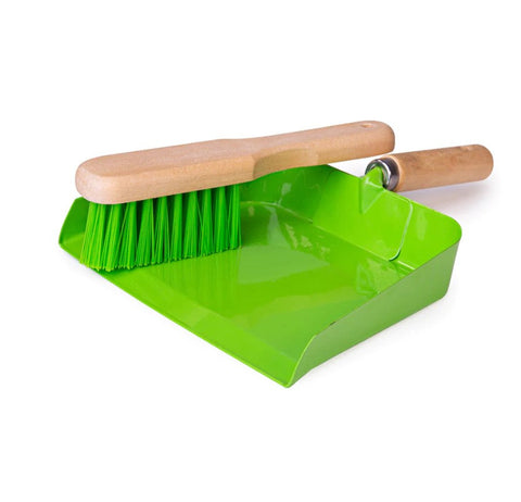 Kids Dust Pan and Brush Imaginative Role Play Toy-Bigjigs Toys,Garden Tools,Imaginative Play,Pretend play,Strength & Co-Ordination,Toy Garden Tools-Learning SPACE