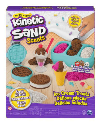 Kinetic Sand Ice Cream Treats-Fine Motor Skills,Grasping,Kinetic Sand,Messy Play,Water & Sand Toys-Learning SPACE