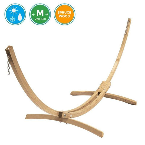 Kronos Hammock Stand (M)-Hammock Stand-270-320, hammock stand, Weatherproof, Wood, Wooden Stand-AZ-4045550-Learning SPACE