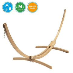 Kronos Hammock Stand (M)-Hammock Stand-270-320, hammock stand, Weatherproof, Wood, Wooden Stand-Learning SPACE