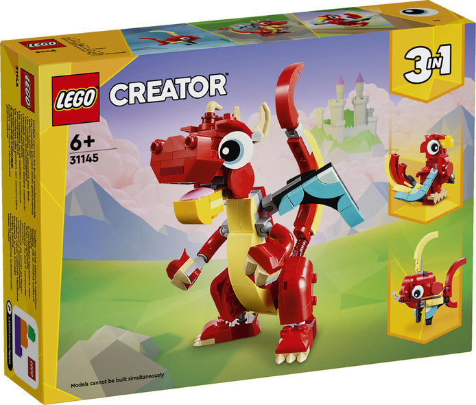 LEGO® Creator Red Dragon-Building Blocks, Fine Motor Skills, Gifts for 5-7 Years Old, LEGO®-Learning SPACE