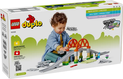 LEGO® DUPLO® Train Bridge and Tracks Expansion Set (10426)-Baby & Toddler Gifts,Building Blocks,Cars & Transport,Christmas,Christmas 2025,Early years Games & Toys,Fine Motor Skills,Games & Toys,Gifts For 2-3 Years Old,LEGO®,Train-Learning SPACE