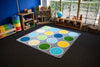 Lake Circles Placement 2x2m Carpet-Calmer Classrooms,Educational Classroom Materials,Kit For Kids,Mats & Rugs,Neutral Colour,Placement Carpets,Rugs,Square,Wellbeing Furniture-Learning SPACE
