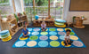 Lake Circles Rectangular Placement 3x2m Carpet-Kit For Kids, Mats & Rugs, Neutral Colour, Placement Carpets, Rectangular, Rugs, Wellbeing Furniture-Learning SPACE