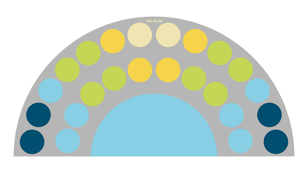 Lake Large Semi Circle Placement 4x2m Carpet-Corner & Semi-Circle,Dropship,Kit For Kids,Mats & Rugs,Neutral Colour,Placement Carpets,Rugs,Wellbeing Furniture-Learning SPACE