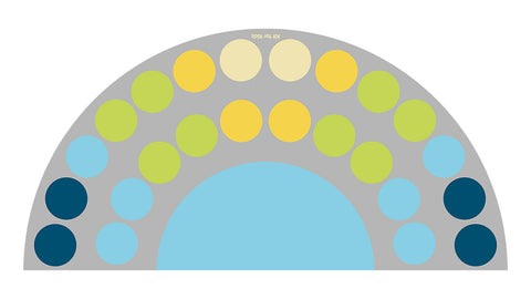 Lake Large Semi Circle Placement 4x2m Carpet-Corner & Semi-Circle,Dropship,Kit For Kids,Mats & Rugs,Neutral Colour,Placement Carpets,Rugs,Wellbeing Furniture-Learning SPACE