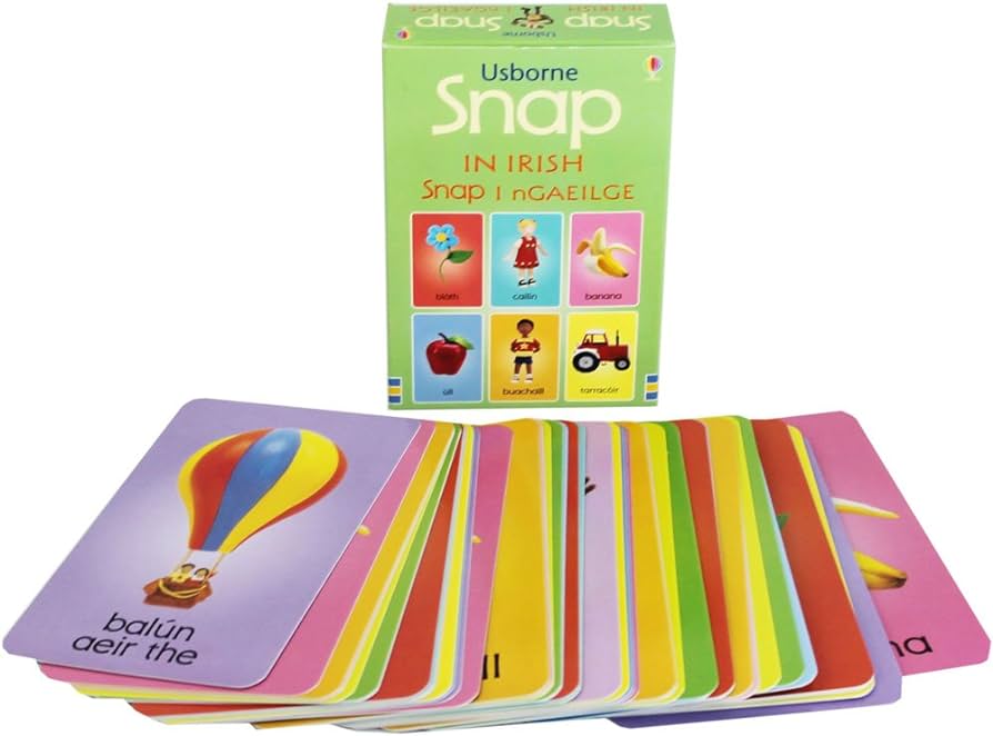 Language Snap in Irish Flash Cards-Languages,Primary Travel Games & Toys,Stock,Usborne Books-Learning SPACE