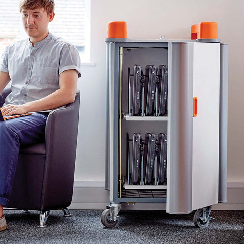 LapCabby 10 Device Vertical Mobile AC Charging Trolley-Dropship,Lapcabby,School Device Storage,School Trolley,Technology & Design,Trolleys-Learning SPACE