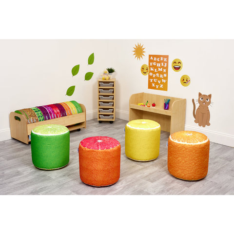 Large Citrus Fruit Pod Seats-Furniture, Modular Seating, Padded Seating, Seating, Wellbeing Furniture, Willowbrook-Learning SPACE