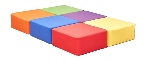 Large Square Foam Seat-Dropship,Modular Seating,Padded Seating,Seating,Wellbeing Furniture,Willowbrook-250mm (Early Years)-Set of 6-D81278-Learning SPACE