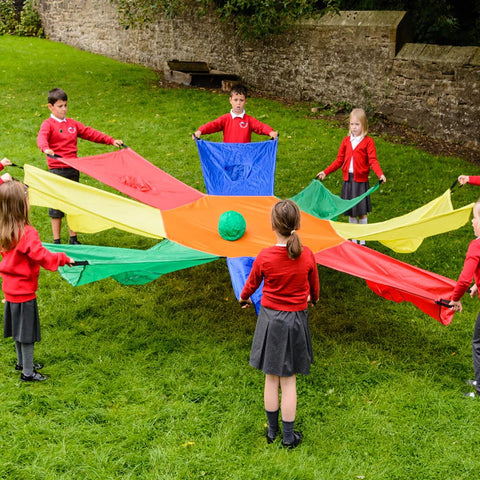 Large Sunflower Parachute-EDUK8,Gross Motor and Balance Skills,Outdoor Play,Physical Development-Learning SPACE