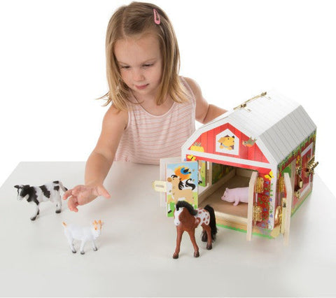 Latches Barn – Wooden Fine Motor Toy-Baby Wooden Toys,Farms & Construction,Fine Motor Skills,Gifts For 2-3 Years Old,Gifts For 3-5 Years Old,Imaginative Play,Small World-Learning SPACE