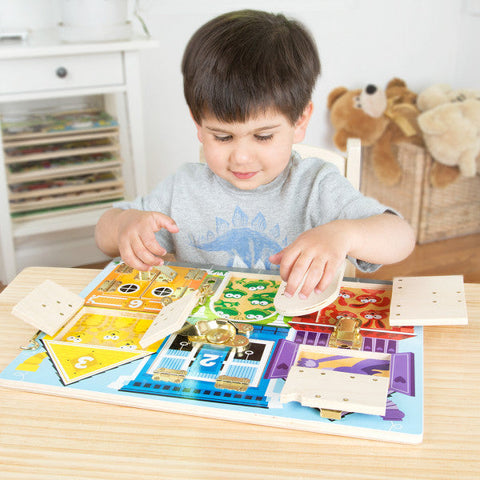Latches Board-Additional Need,Baby Wooden Toys,excell2,Fine Motor Skills,Helps With,Stock-Learning SPACE