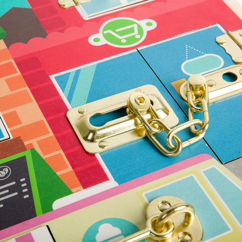 Latches & Catches Board – Unlock the Fun!-Bigjigs Toys,Cause & Effect Toys,Fine Motor Skills,Gifts For 3-5 Years Old,SCOTEXCEL-Learning SPACE
