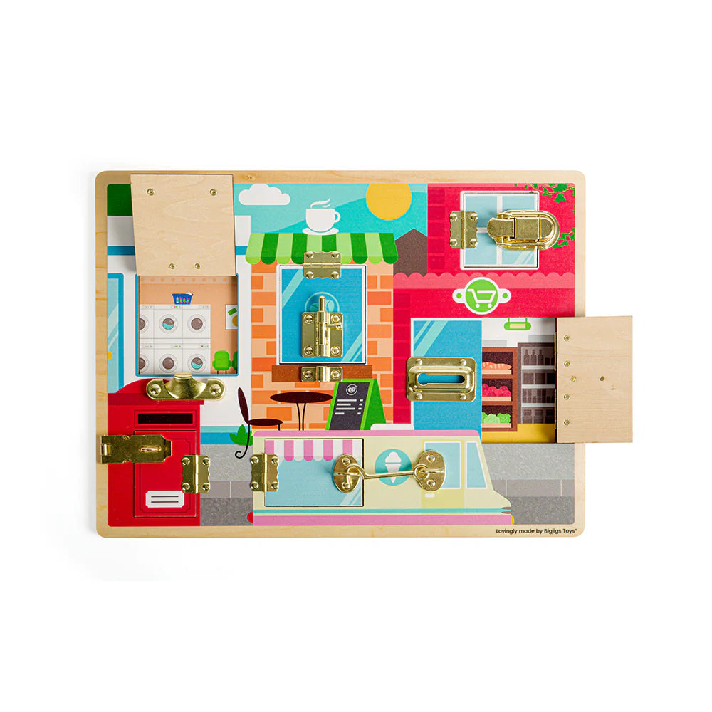 Latches & Catches Board – Unlock the Fun!-Bigjigs Toys,Cause & Effect Toys,Fine Motor Skills,Gifts For 3-5 Years Old,SCOTEXCEL-Learning SPACE