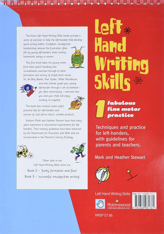 Left Hand Writing Skills Book Set - Contains Books 1 and 2-Back To School,Dyslexia,Early Years Literacy,Handwriting,Learning Difficulties,Left Handed,Literacy Worksheets & Test Papers,Neuro Diversity,Primary Literacy,Seasons,Stock-Learning SPACE