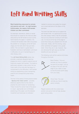 Left Hand Writing Skills Book Set - Contains Books 1 and 2-Back To School,Dyslexia,Early Years Literacy,Handwriting,Learning Difficulties,Left Handed,Literacy Worksheets & Test Papers,Neuro Diversity,Primary Literacy,Seasons,Stock-Learning SPACE