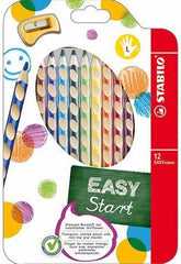 Left Handed Colouring Pencils - Stabilo Easy Colours Easy Start Pack of 12-Back To School, Dyslexia, Handwriting, Learning Difficulties, Left Handed, Neuro Diversity, Primary Literacy, Seasons, Stationery, Stock-Learning SPACE