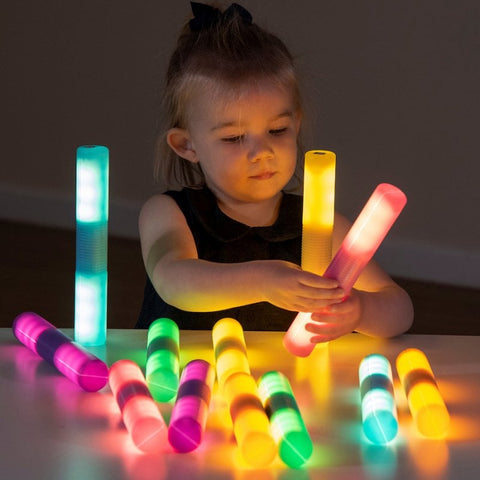 Light Up and Glow Cylinders-AllSensory,Sensory Light Up Toys,TTS Toys,Visual Sensory Toys-Learning SPACE