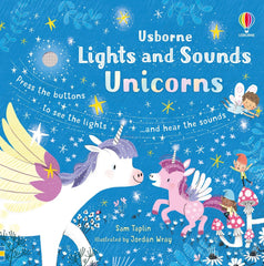 Lights and Sounds Unicorns Book-Baby Books & Posters,Dinosaurs. Castles & Pirates,Early Reading Books,Gifts For 6-12 Months Old,Imaginative Play,Sound,Sound Books,Usborne Books-Learning SPACE