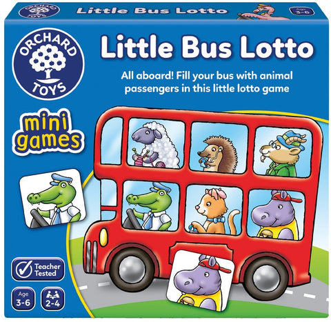 Little Bus Lotto Mini Game-Early Years Maths, Early Years Travel Toys, Gifts For 2-3 Years Old, Maths, Maths Toys, Memory Pattern & Sequencing, Orchard Toys, Primary Games & Toys, Primary Maths, Primary Travel Games & Toys, Stock-Learning SPACE