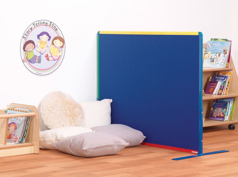 Little Rainbows Freestanding Junior Partition-Dividers,Wellbeing Furniture-1200mm(w)x900mm(h)-Blue-2901-2901-LBL-Learning SPACE