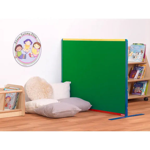 Little Rainbows Freestanding Junior Partition-Dividers,Wellbeing Furniture-1200mm(w)x900mm(h)-Green-2901 - 2901 - LGRN-Learning SPACE