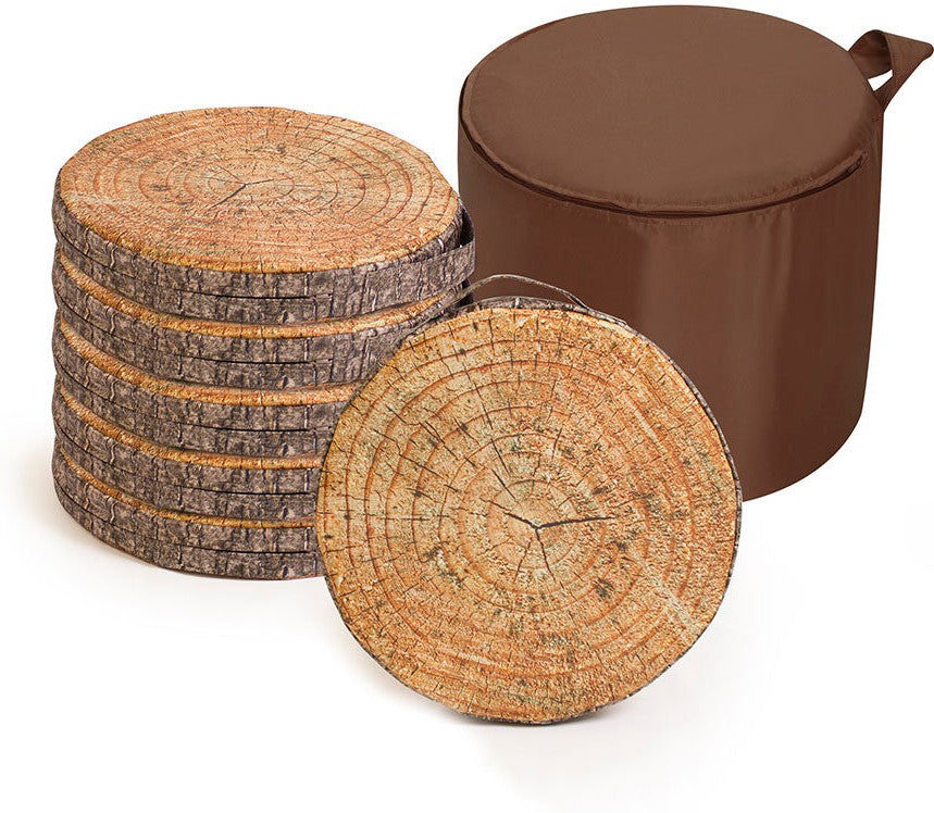Log Carry Cushions - Pack of 6-Bean Bags & Cushions,Cushions,Dropship,Eden Learning Spaces,Mats,Nature,Nature Learning Environment,Nature Sensory Room,Nurture Room,Sit Mats,Stock,Wellbeing Furniture,World & Nature-Tree Log-ED6CCSHOD-TREE-Learning SPACE