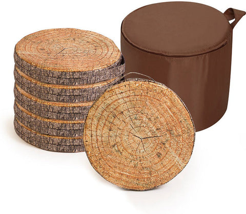 Log Carry Cushions - Pack of 6-Bean Bags & Cushions,Cushions,Dropship,Eden Learning Spaces,Mats,Nature,Nature Learning Environment,Nature Sensory Room,Nurture Room,Sit Mats,Stock,Wellbeing Furniture,World & Nature-Tree Log-ED6CCSHOD-TREE-Learning SPACE