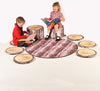 Log Slice Padded Sit Pads (Set of 6)-Placemats & Coasters-Bean Bags & Cushions,Calmer Classrooms,Classroom Packs,Cushions,Dropship,Forest School & Outdoor Garden Equipment,Nature Learning Environment,Nurture Room,Playground,Playground Equipment,Sensory Garden,Sit Mats,Stock,Wellbeing Furniture,World & Nature-Learning SPACE