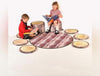 Log Slice Padded Sit Pads (Set of 6)-Placemats & Coasters-Bean Bags & Cushions,Calmer Classrooms,Classroom Packs,Cushions,Dropship,Forest School & Outdoor Garden Equipment,Nature Learning Environment,Nurture Room,Playground,Playground Equipment,Sensory Garden,Sit Mats,Stock,Wellbeing Furniture,World & Nature-Learning SPACE