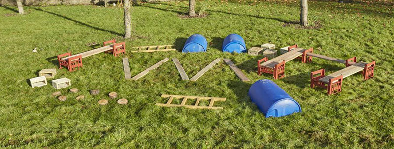 Loose Parts Obstacle Course-Cosy Direct, Forest School & Outdoor Garden Equipment, Gross Motor and Balance Skills, Outdoor Climbing Frames, Outdoor Play, Outdoor Toys & Games, Rocking-Learning SPACE