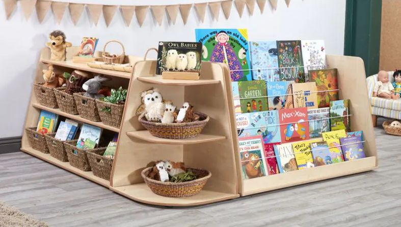 Low Maple Book Readers Corner (3Pk)-Cosy Direct,Reading Area,Wellbeing Furniture-Learning SPACE