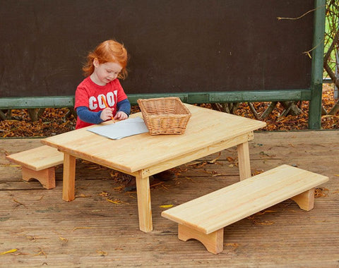 Low Table & Benches-Cosy Direct,Cosy Outdoor,Picnic Table,Table,Wooden Table-Learning SPACE